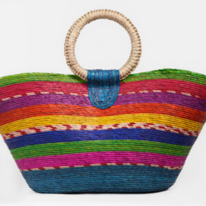 Bolsa tejida a colores