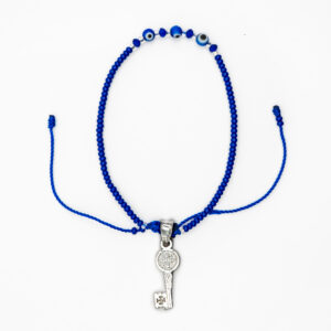 Pulsera con llave y tejida