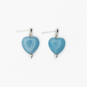 Aretes corazón turquesa