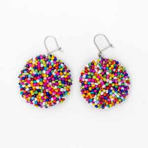 Aretes tejido a colores