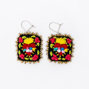 Aretes Sagrado Corazón flores