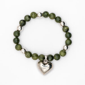 Pulsera corazón plateado