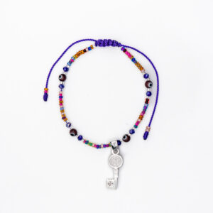 Pulsera llave San Benito azul