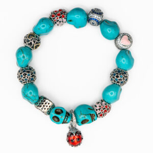Pulsera corazón-estrella-calavera
