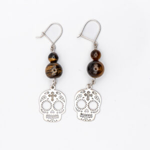 Aretes calavera dia de muertos